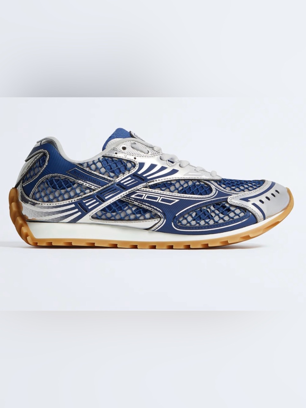 Bottega Veneta Men’s Navy Blue and Silver
